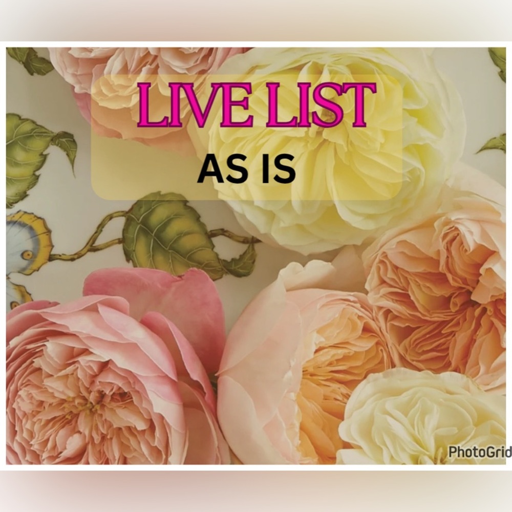 Live List - As Is - As Described #101 - #179
